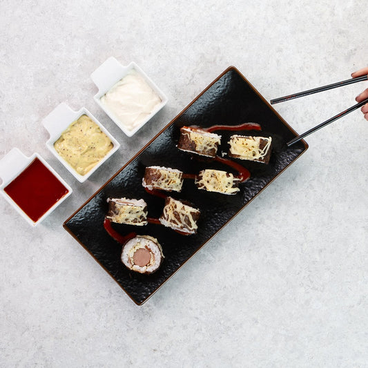 Hot Dog Sushi With Bacon And Cheddar