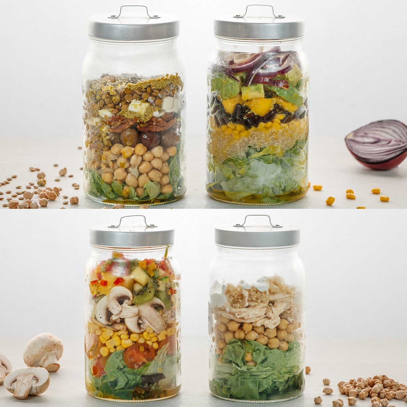 The Perfect Mason Jar Salads 4 Ways