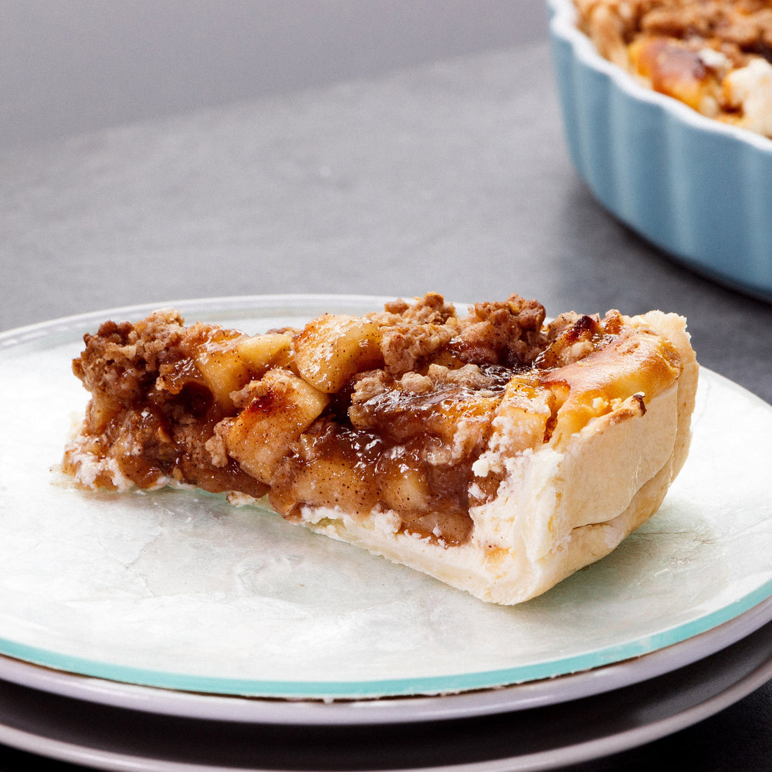 Apple Crubmle Cheesecake Pie