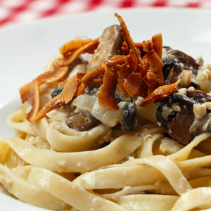 Vegan Carbonara Pasta With Coconut Bacon