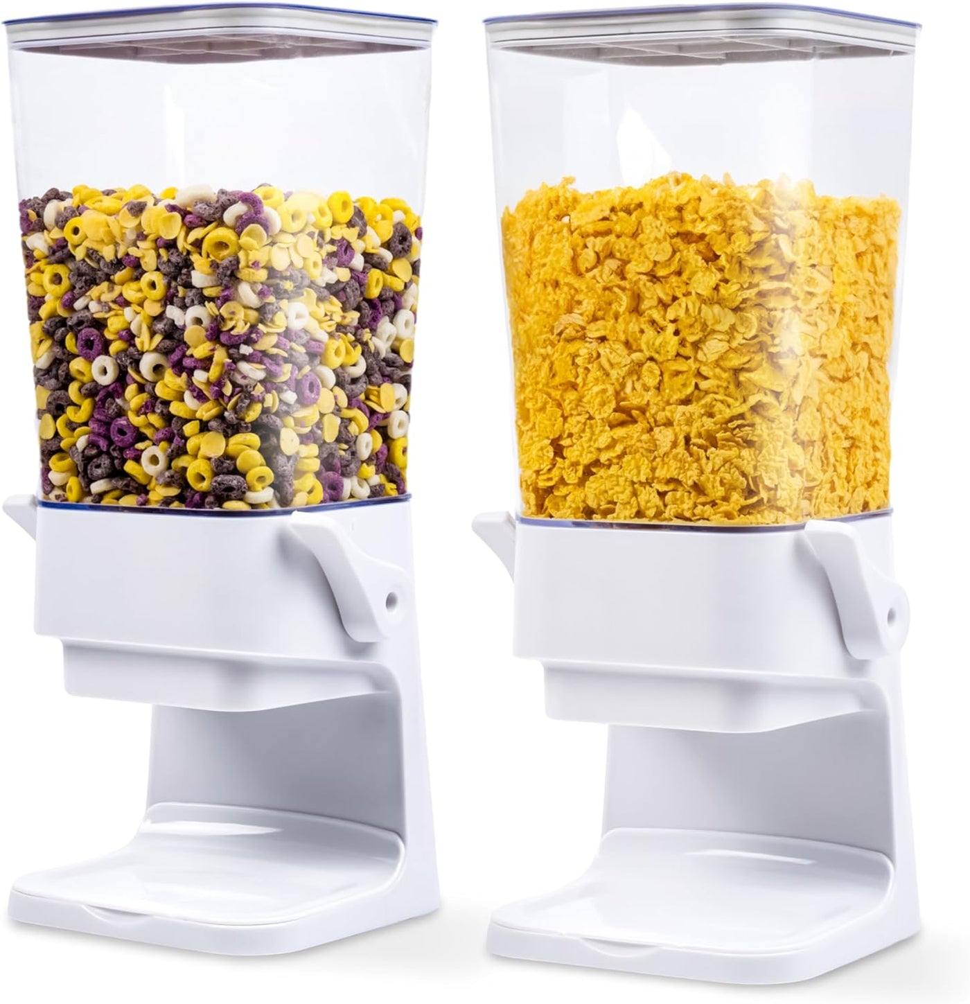 POWERLIX 2pc Cereal Dispenser Countertop (5.5 L), Cereal Storage