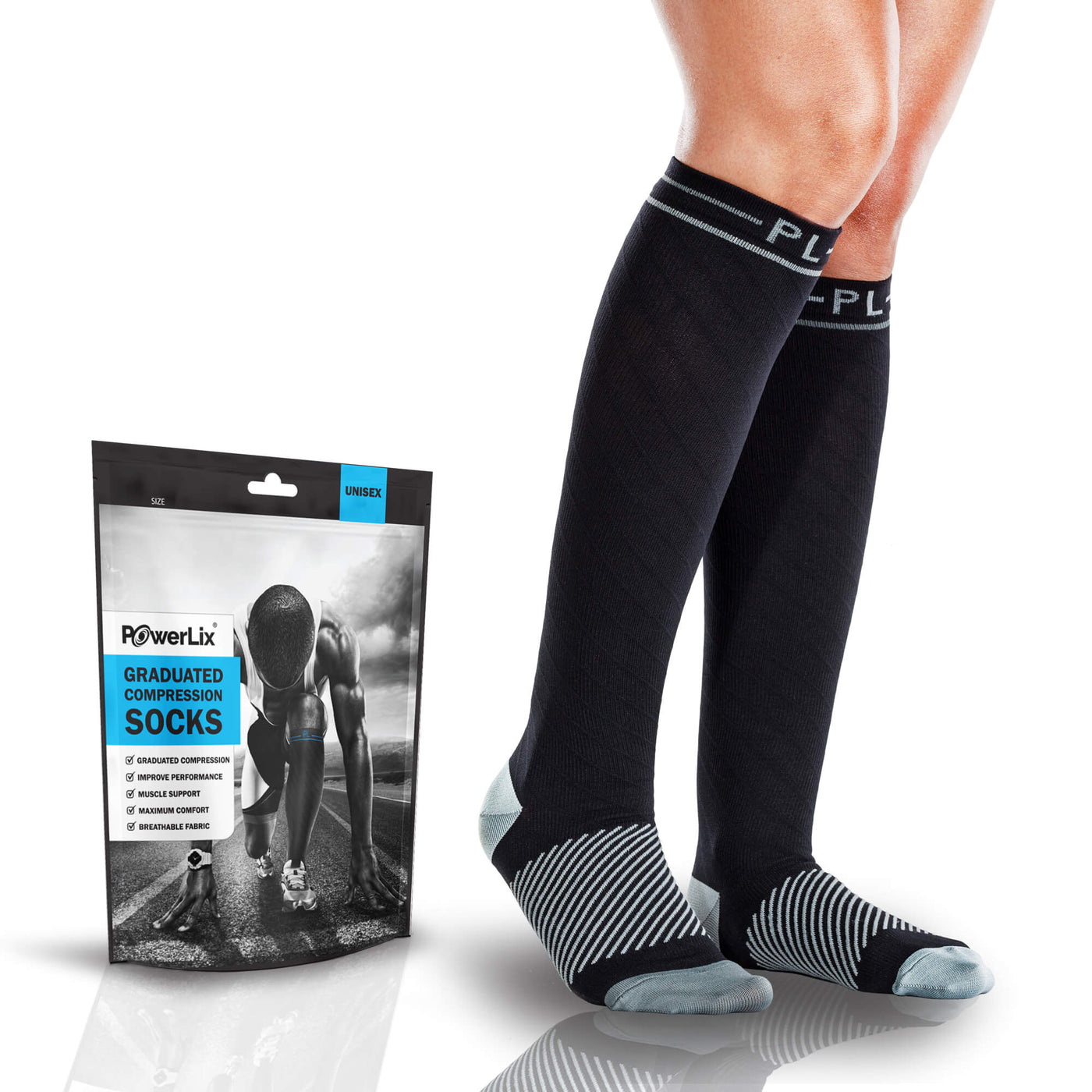PRO Compression - Calf Compression Sleeve for Pain Relief, Unisex (Navy  Over White, Small/Medium) : : Health & Personal Care