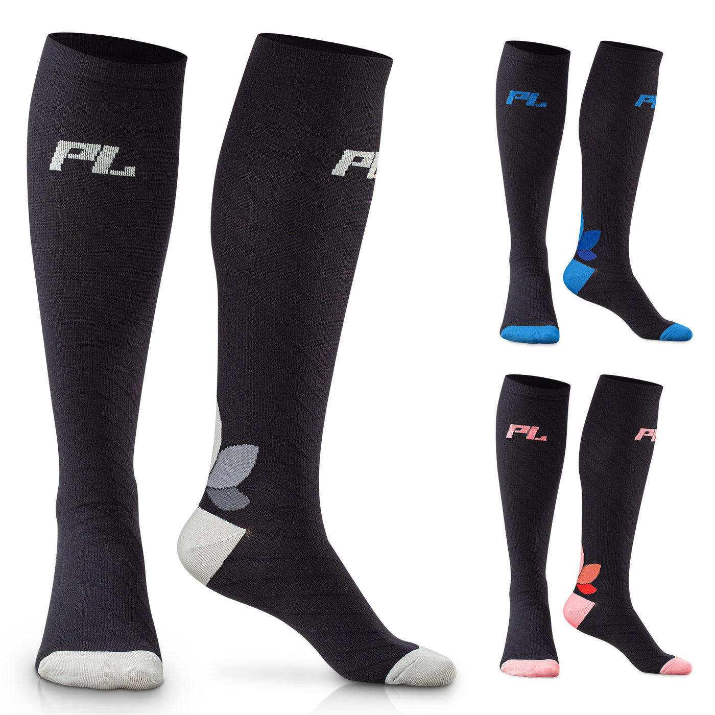PBLX Non-Slip Yoga Socks No Toe, Medium and Large